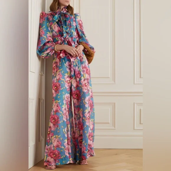 パンツ Zimmermann Acadian Floral-Embroidered Ramie Trousers Zimmermann Acadian Floral-Embroidered Ramie Trousers | ShopSimon